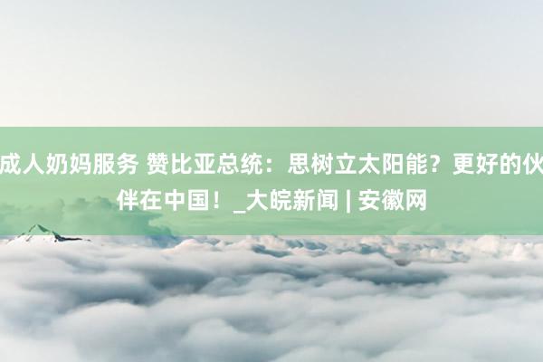 成人奶妈服务 赞比亚总统：思树立太阳能？更好的伙伴在中国！_大皖新闻 | 安徽网