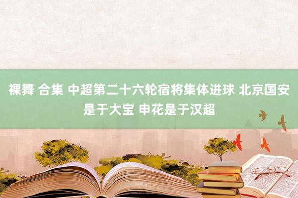 裸舞 合集 中超第二十六轮宿将集体进球 北京国安是于大宝 申花是于汉超