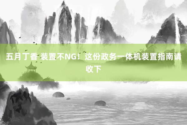 五月丁香 装置不NG！这份政务一体机装置指南请收下