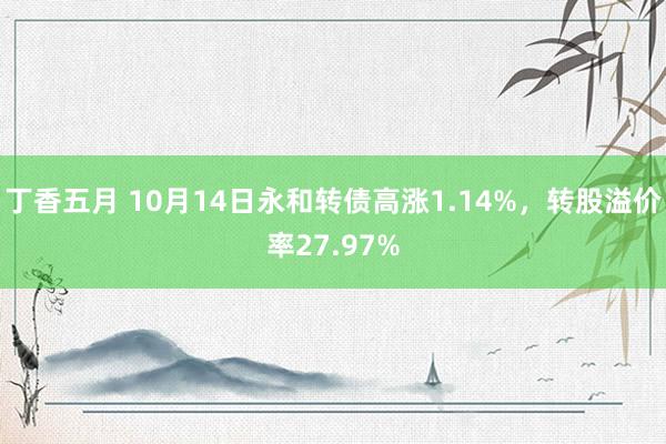 丁香五月 10月14日永和转债高涨1.14%，转股溢价率27.97%