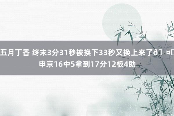 五月丁香 终末3分31秒被换下33秒又换上来了🤔申京16中5拿到17分12板4助