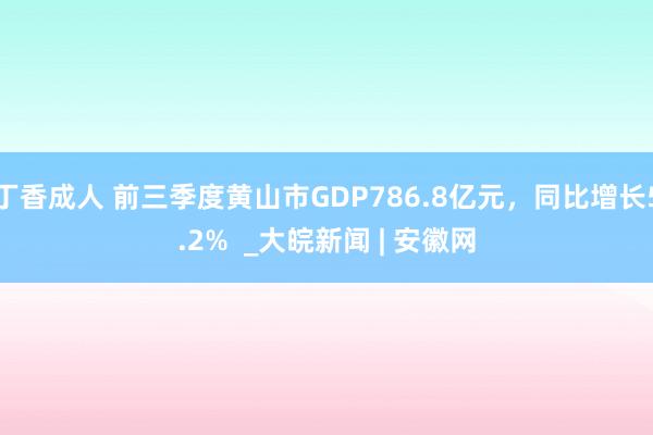 丁香成人 前三季度黄山市GDP786.8亿元，同比增长5.2%  _大皖新闻 | 安徽网