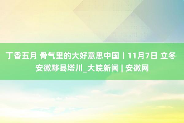 丁香五月 骨气里的大好意思中国丨11月7日 立冬 安徽黟县塔川_大皖新闻 | 安徽网