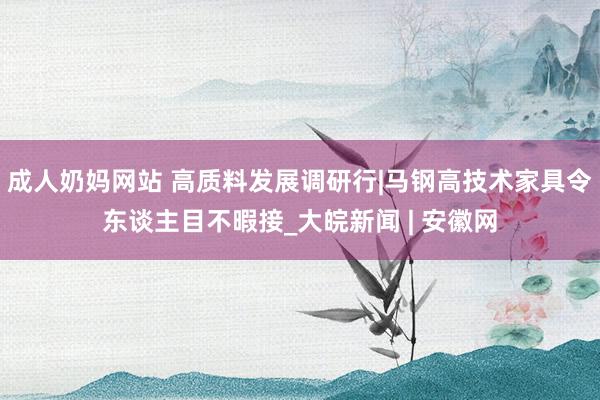 成人奶妈网站 高质料发展调研行|马钢高技术家具令东谈主目不暇接_大皖新闻 | 安徽网