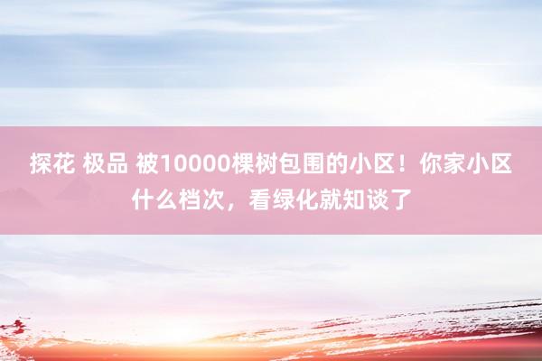 探花 极品 被10000棵树包围的小区！你家小区什么档次，看绿化就知谈了