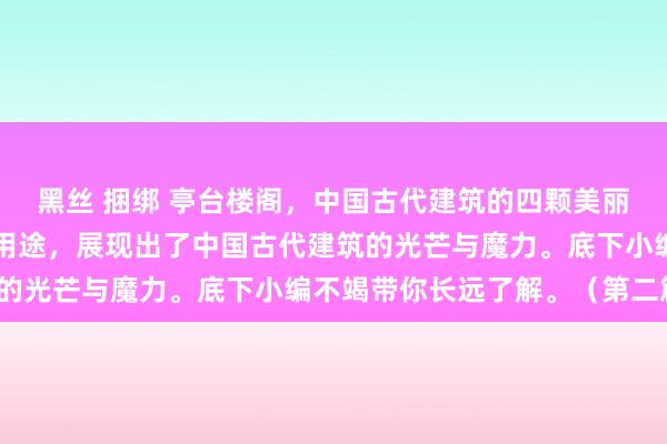 黑丝 捆绑 亭台楼阁，中国古代建筑的四颗美丽明珠，以独到的形态和用途，展现出了中国古代建筑的光芒与魔力。底下小编不竭带你长远了解。（第二篇）