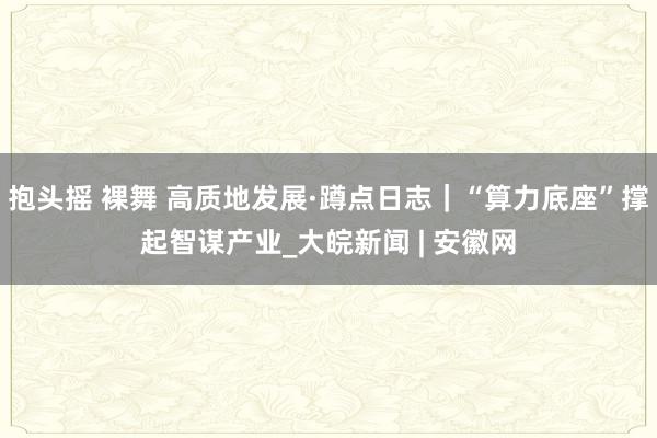 抱头摇 裸舞 高质地发展·蹲点日志｜“算力底座”撑起智谋产业_大皖新闻 | 安徽网