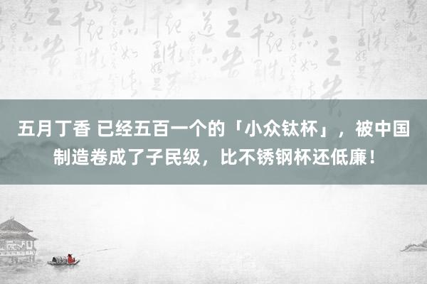 五月丁香 已经五百一个的「小众钛杯」，被中国制造卷成了子民级，比不锈钢杯还低廉！