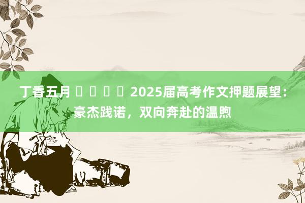 丁香五月 ​​​​2025届高考作文押题展望：豪杰践诺，双向奔赴的温煦