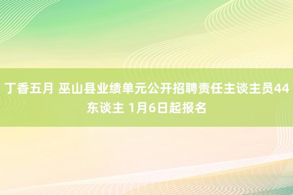 丁香五月 巫山县业绩单元公开招聘责任主谈主员44东谈主 1月6日起报名