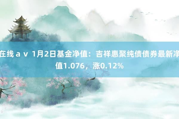 在线ａｖ 1月2日基金净值：吉祥惠聚纯债债券最新净值1.076，涨0.12%