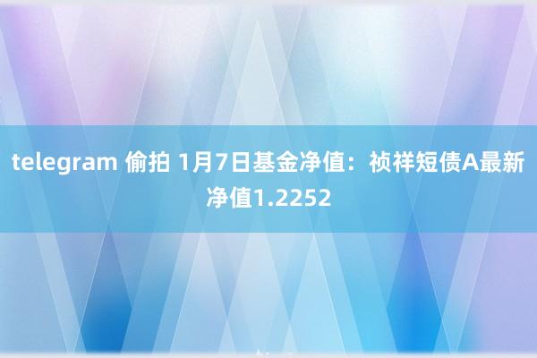 telegram 偷拍 1月7日基金净值：祯祥短债A最新净值1.2252