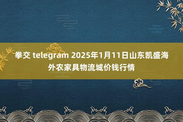 拳交 telegram 2025年1月11日山东凯盛海外农家具物流城价钱行情