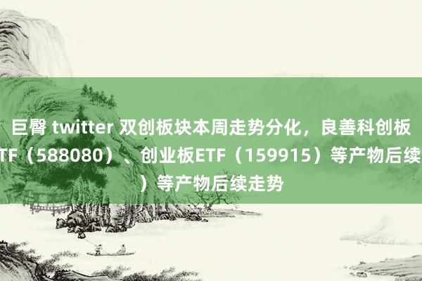 巨臀 twitter 双创板块本周走势分化，良善科创板50ETF（588080）、创业板ETF（159915）等产物后续走势